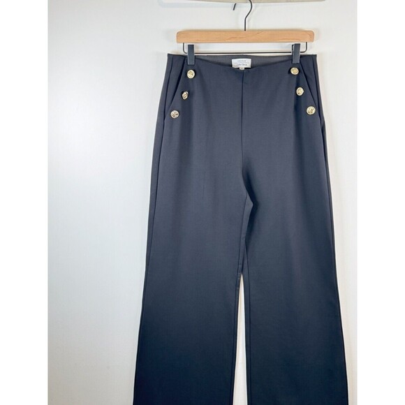& Other Stories Pants Black Wide Sailor Dress Trouser Slacks Stretch Size 10 - Picture 7 of 11